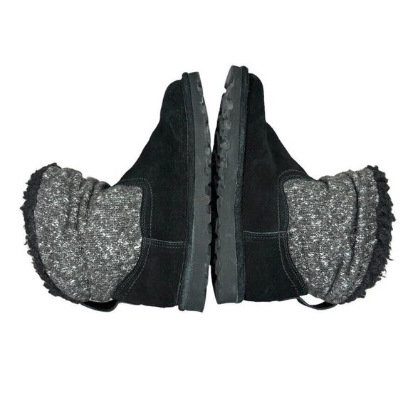 BearPaw Virginia 2133 Black Suede Wool Blend Ankle Snow Boot Unisex Youth Size 5 - Picture 5 of 11